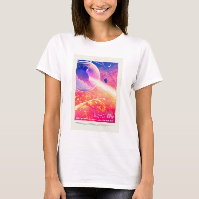 Sci-Fi Travel Ad, Planet 55 Cancri e T Shirt (Framsida)