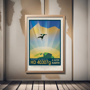 Sci-Fi Travel Ad, Planet HD 40307g Fototryck