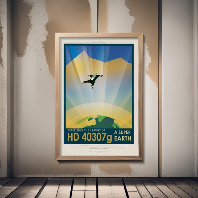 Sci-Fi Travel Ad, Planet HD 40307g Fototryck (Skapare uppladdad)