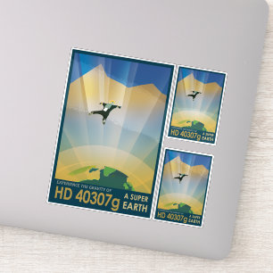 Sci-Fi Travel Ad, Planet HD 40307g Klistermärken