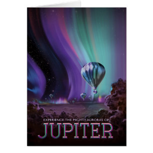 Sci-Fi Travel Ad, Planet Jupiter Hälsningskort