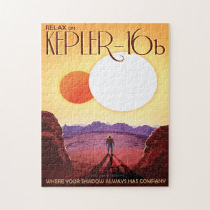 Sci-Fi Travel Ad, Planet Kepler-16b Pussel