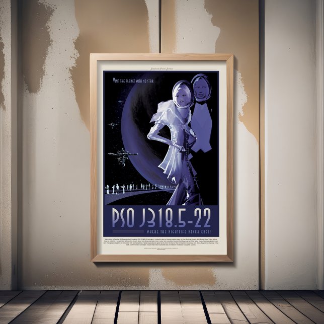 Sci-Fi Travel Ad, Planet PSO J318.5-22 Fototryck (Skapare uppladdad)
