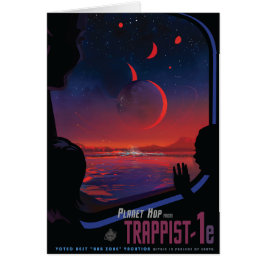 Sci-Fi Travel Ad, Planet Trapist-1e Hälsningskort