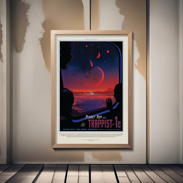 Sci-Fi Travel Ad, Planet Trapist-1e Poster (Skapare uppladdad)