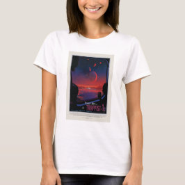Sci-Fi Travel Ad, Planet Trapist-1e T Shirt