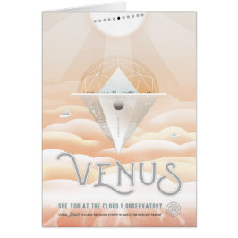 Sci-Fi Travel Ad, Planet Venus Hälsningskort