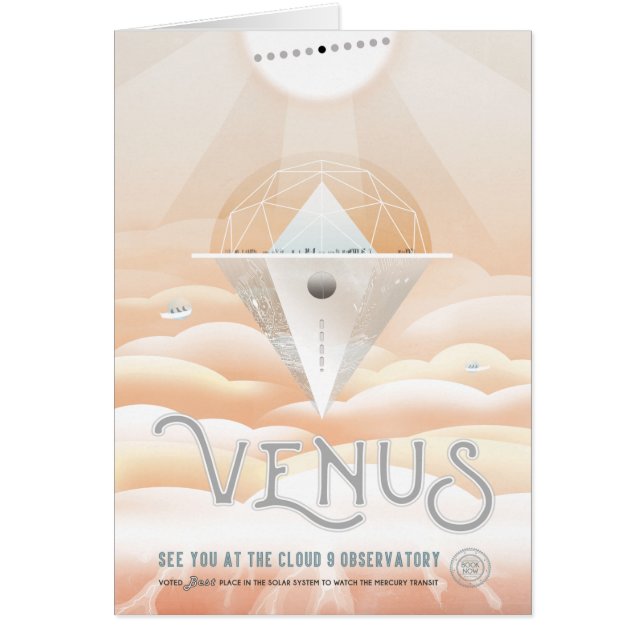 Sci-Fi Travel Ad, Planet Venus Hälsningskort (Framsidan)
