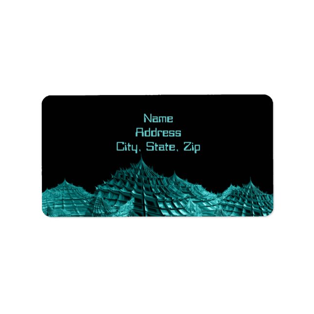 Sci om fantasylandskap adressetikett (Framsidan)