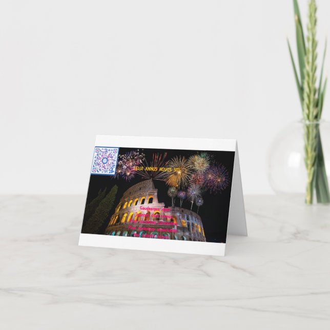 Scida ad Annum Novum Felicem Tack Kort (Framsida)