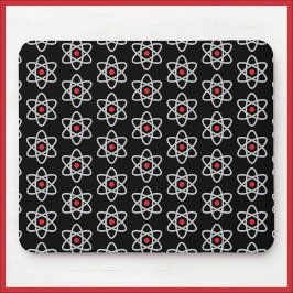 Science Älskare Black and Red Atom Mousepad Musmatta