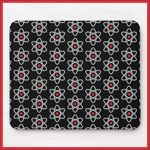 Science Älskare Black and Red Atom Mousepad Musmatta