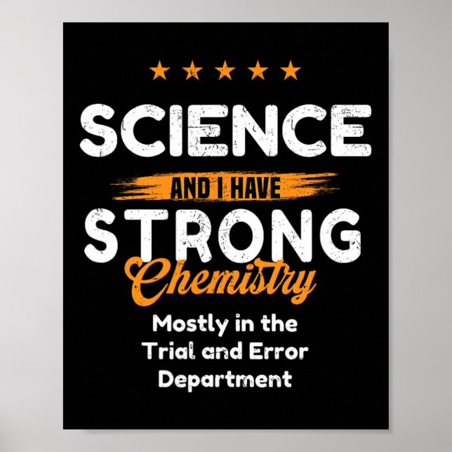 Science Älskare with Emotional Chemistry ~ Funny V Poster (Framsidan)