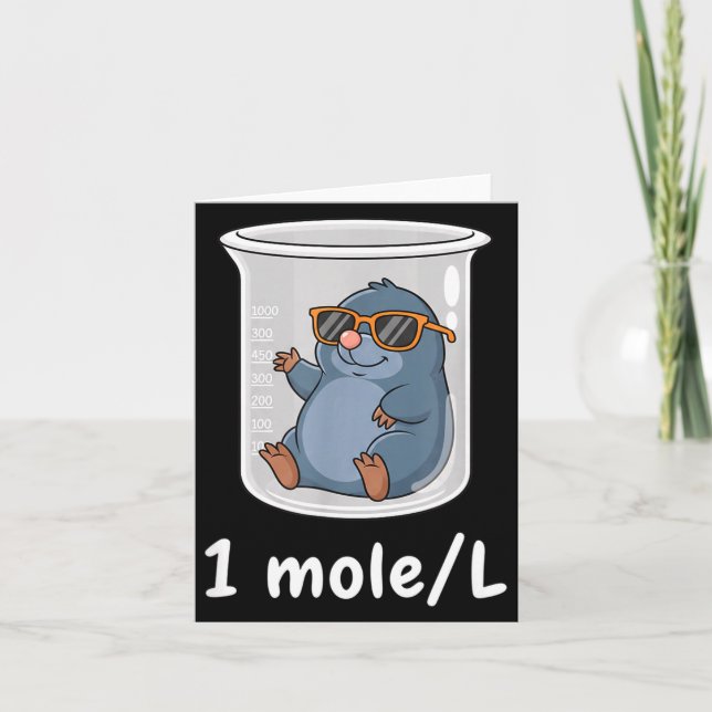 Science &amp; Technology Funny Chemistry 1 Mole L  Kort (Framsida)