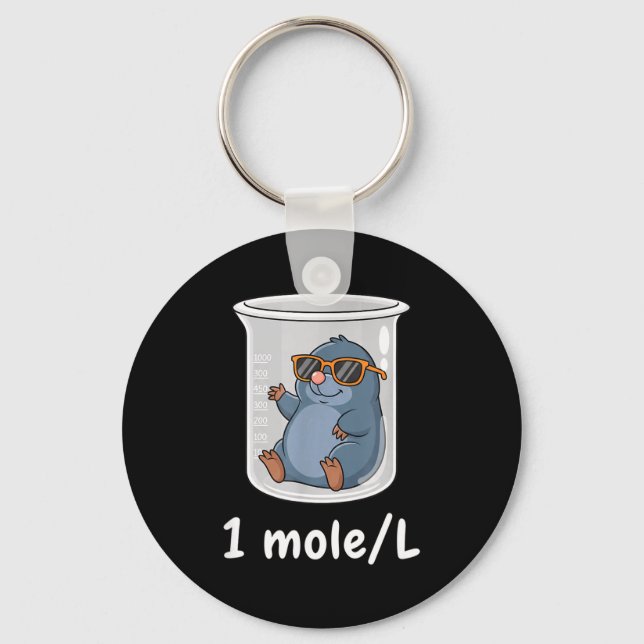 Science &amp; Technology Funny Chemistry 1 Mole L  Nyckelring (Framsida)