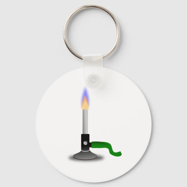 Science and Chemistry Bunsen Burner Nyckelring (Framsida)