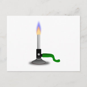 Science and Chemistry Bunsen Burner Vykort