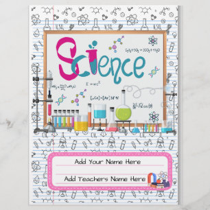 Science Anpassningsbar Binder Cover Redigerbar d Reklamblad