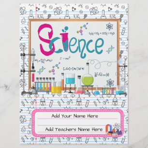 Science Anpassningsbar Binder Cover Redigerbar d Reklamblad