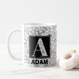 Science Anpassningsbar Monogram - Brev A Coffee Mu Kaffemugg