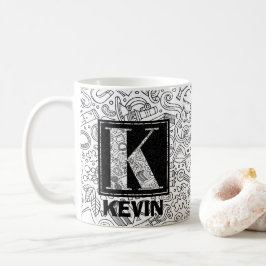 Science Anpassningsbar Monogram - Brev K Coffee Mu Kaffemugg