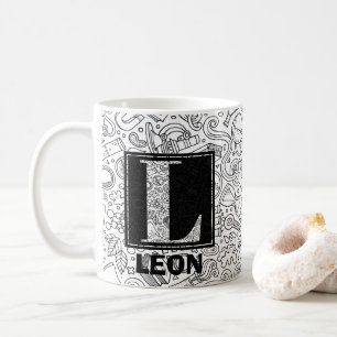 Science Anpassningsbar Monogram - Brev L Coffee Mu Kaffemugg