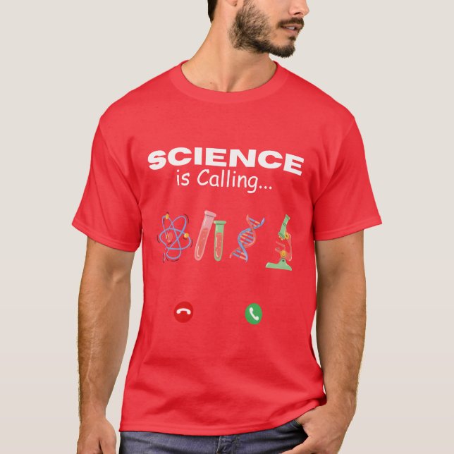 Science är Calling present T Shirt (Framsida)