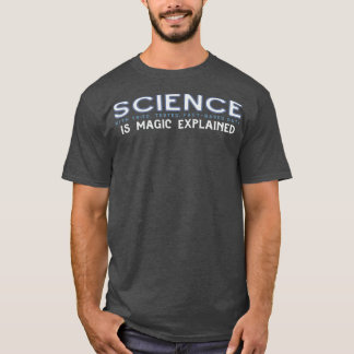 SCIENCE är magiskt uttryckt i blått grått T Shirt
