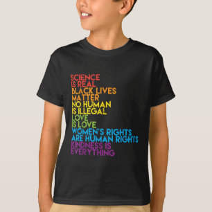 Science är Real Black Lives Rainbow Lgbt Pride Blm T Shirt