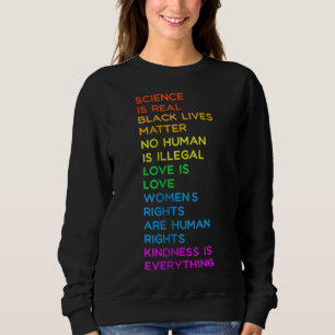 Science är Real BLM Human Högers LGBTQ Pride Kindn T Shirt