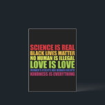 Science är verklig Black Lives Matter HBTQ-stolthe Vykort<br><div class="desc">Science är verklig Black Lives Matter HBTQ-stolthet</div>