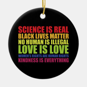 Science Är Verklig Svarta Liv Har Betydelse HBTQ S Julgransprydnad Keramik