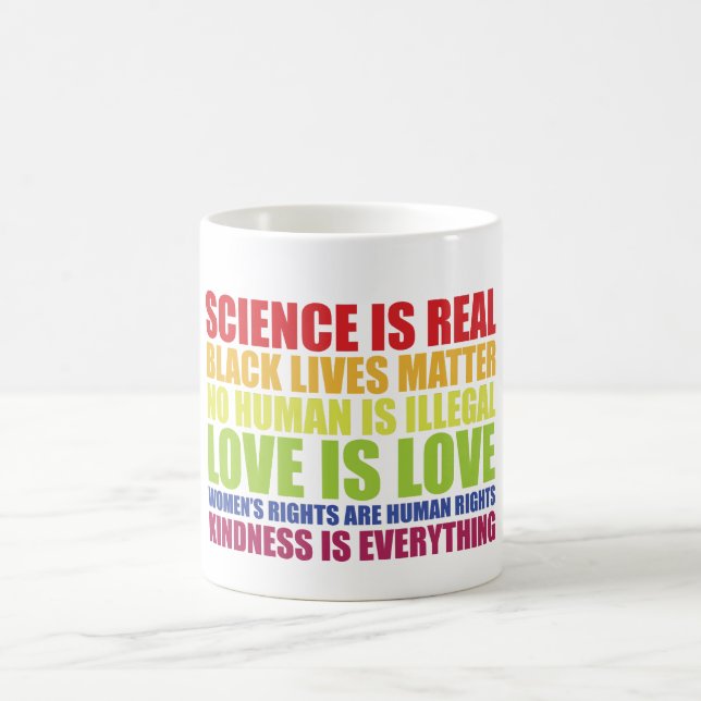 Science Är Verklig Svarta Liv Har Betydelse HBTQ S Kaffemugg (Center)