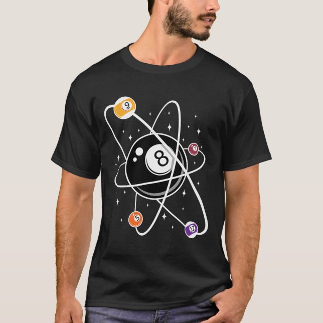 Science Atom Bassäng Älskare 8- miljarder T Shirt (Framsida)