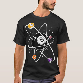 Science Atom Bassäng Älskare 8Bollar Billiards Pre T Shirt