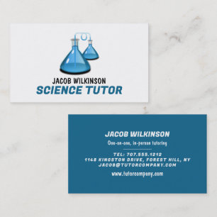 Science Beakers, Science Tutor, lärare Visitkort