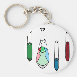 Science Beakers Test Tubes Solutions STEM Nyckelring