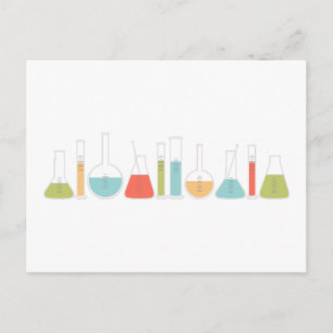 Science Beakers Vykort