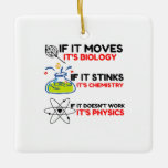 Science BIOLOGY CHEMISTRY PHYSICS Julgransprydnad Keramik<br><div class="desc">Coola,  Tecknad,  Kärlek,  Funny,  Kupe,  Vintage sport,  Retro,  Cute,  jul,  Nerd,  humor,  Geek,  Hipster,  vetenskap</div>