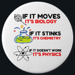 Science BIOLOGY CHEMISTRY PHYSICS Knapp<br><div class="desc">Underlig, coola, fantastisk, djur, nerd, gek, vintage, retro, ord, presentidé, par, kärlek, sport</div>
