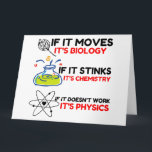 Science BIOLOGY CHEMISTRY PHYSICS Kort<br><div class="desc">Coola,  Tecknad,  Kärlek,  Funny,  Kupe,  Vintage sport,  Retro,  Cute,  jul,  Nerd,  humor,  Geek,  Hipster,  vetenskap</div>