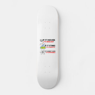 Science BIOLOGY CHEMISTRY PHYSICS Mini Skateboard Bräda 18,5 Cm