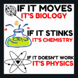 Science BIOLOGY CHEMISTRY PHYSICS Poster<br><div class="desc">Underlig, coola, fantastisk, djur, nerd, gek, vintage, retro, ord, presentidé, par, kärlek, sport</div>
