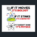 Science BIOLOGY CHEMISTRY PHYSICS Poster<br><div class="desc">coola,  tecknad,  söt,  kärlek,  vintage sport,  vetenskap,  par,  roligt,  retro</div>