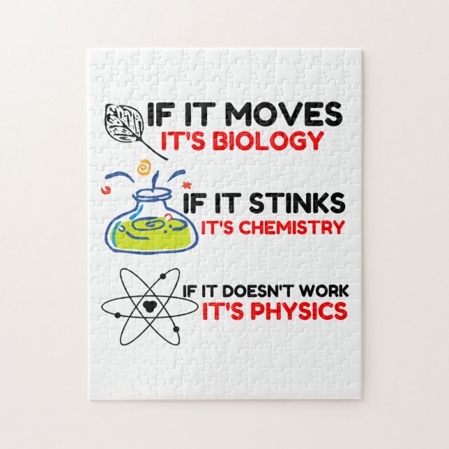 Science BIOLOGY CHEMISTRY PHYSICS Pussel (Vertikal)