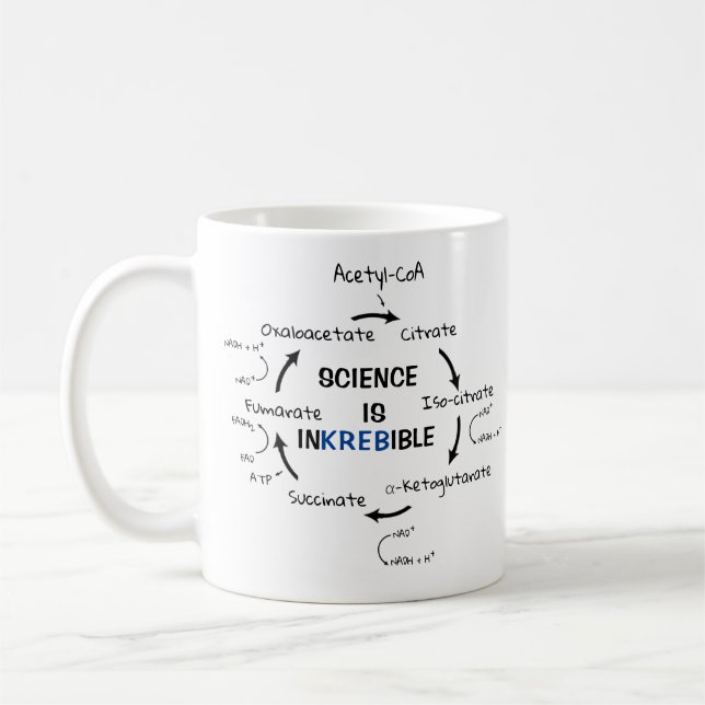 Science Biology Kreb's Cycle Funny Teacher Kaffemugg (Vänster)