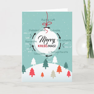 Science Biology Kreb's Cycle jullärare Roligt Helgkort