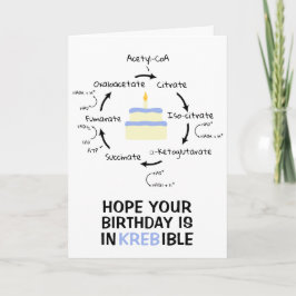 Science Birthday Kreb's Cycle Biology Cake Teacher Kort