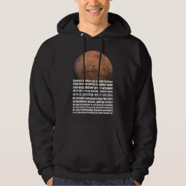 Science Black White Mars Globe Marsman Dikt Hoodie