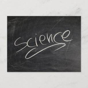 SCIENCE BLACKBOARD CHALK BAKGRUND POSTCARD VYKORT